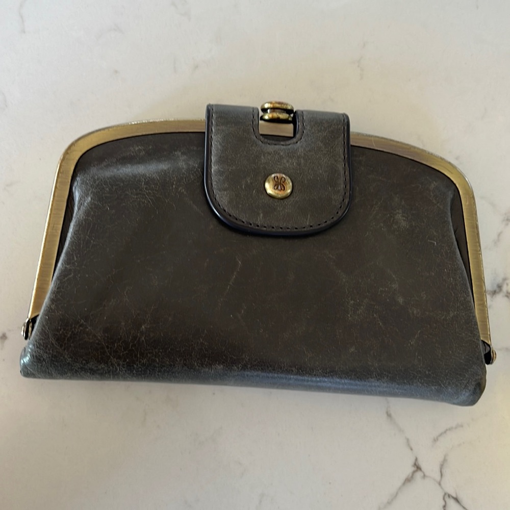 Gray Hobo medium sized wallet. 7” by 4”. So much storage!!!